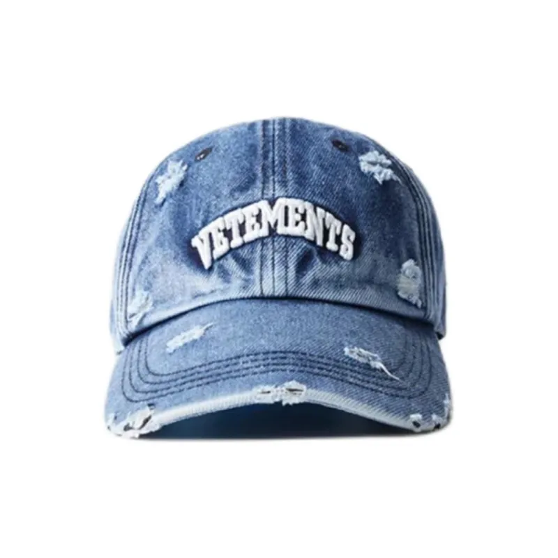 Vetements Cotton Baseball Caps Unisex Denim Blue-1