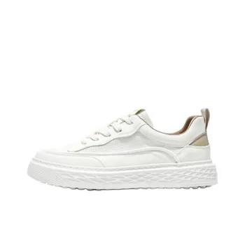 JANE HARLOW Lightweight And Breathable Low-Top Skateboard Shoes Men's White Apricot