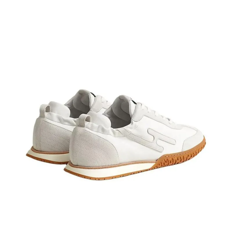 HERMES Jet Low Top Casual Shoes Men's White-3