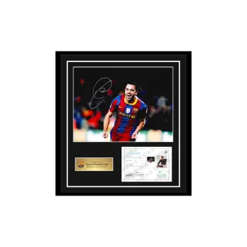 Three For Harvey, Handwritten Signature, Barcelona Team Classic Photo With EM Certificate, Exquisite Framing