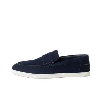 HERMES Job Loafers Men's Dark Blue