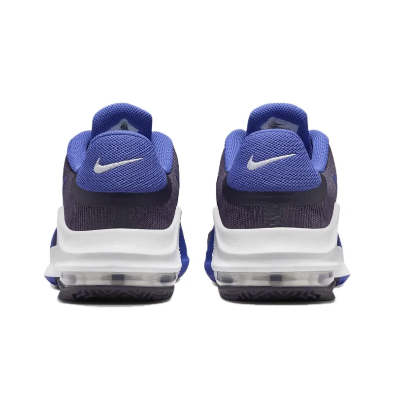 Nike Air Max Impact 4 Cushioning Anti-Slip And Wear-Resistant Low-Top Air Cushion Basketball Shoes Unisex Purple Blue-3