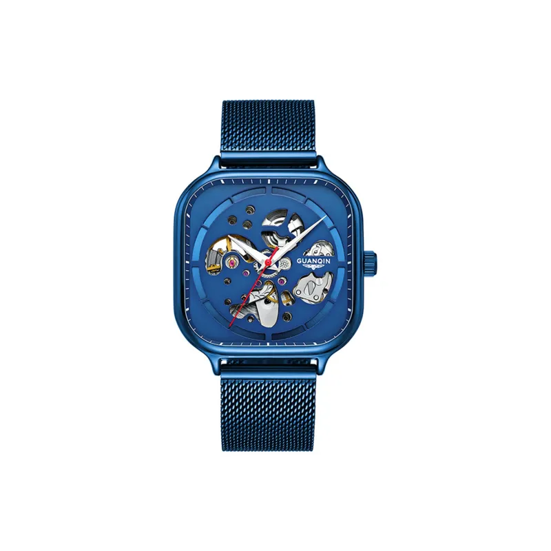 GUANQIN GUANQIN GJ16172.WD Mechanical Movement Stainless Steel Watchband Watch Men's Watches Black Dial-3