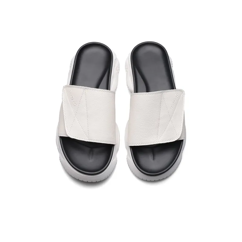 PARDASAUL Slip Resistant Slide Slippers Men's White-4