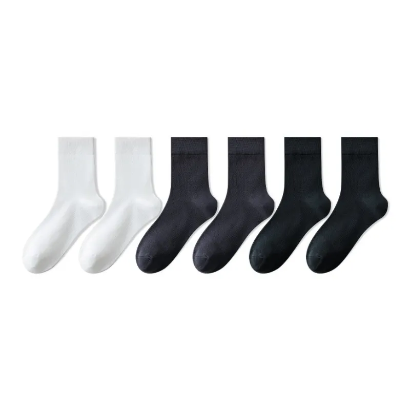 H YXIANG Mid Calf Socks Men's 6 Pack-3