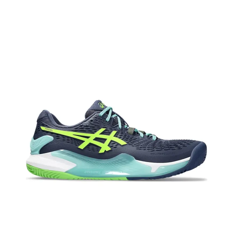 Asics Gel Resolution 9 Padel Thunder Blue Electric Lime-1