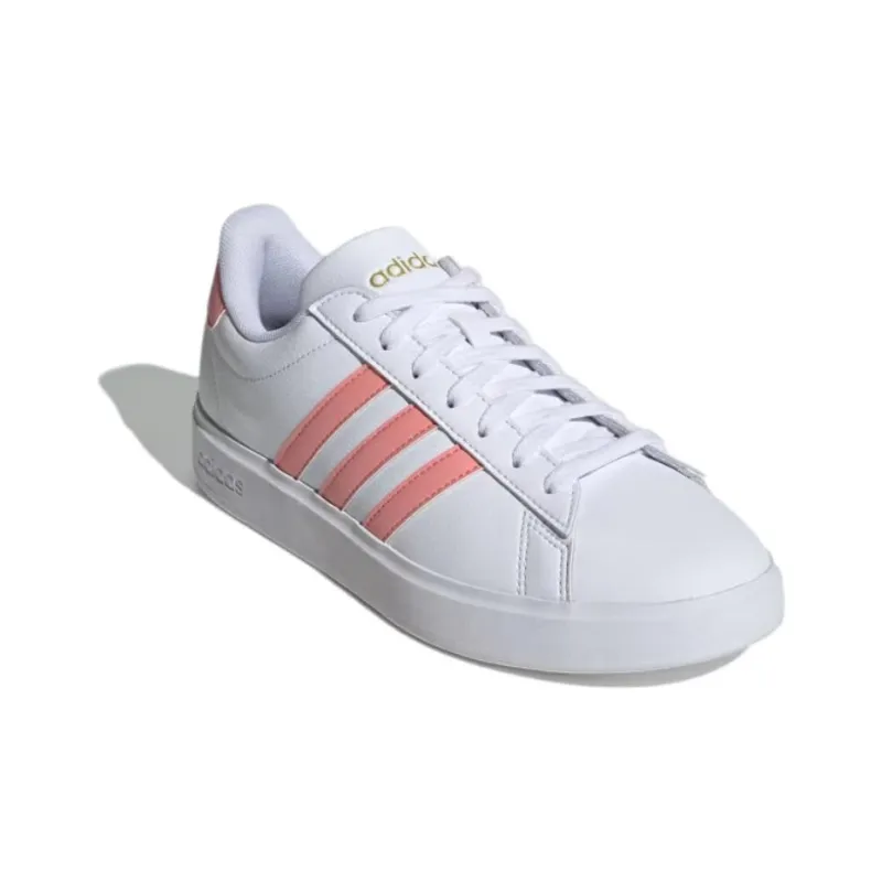 Adidas Grand Court Cloudfoam Lifestyle Court Comfort Cloud White Semi Pink Spark Gold Metallic Women's-2