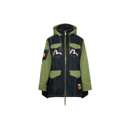 EVISU Jackets Women's Denim Blue/Military Green