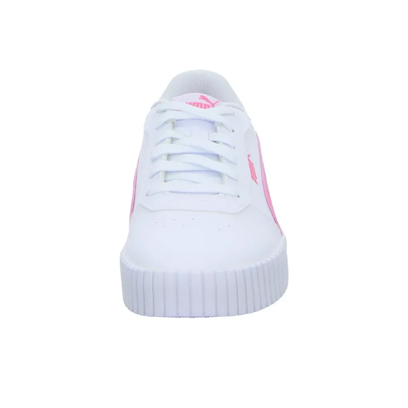 PUMA Carina 2.0 Anti Slip Wear Resistant Low Top Skateboard Shoes Women's White Pink-4
