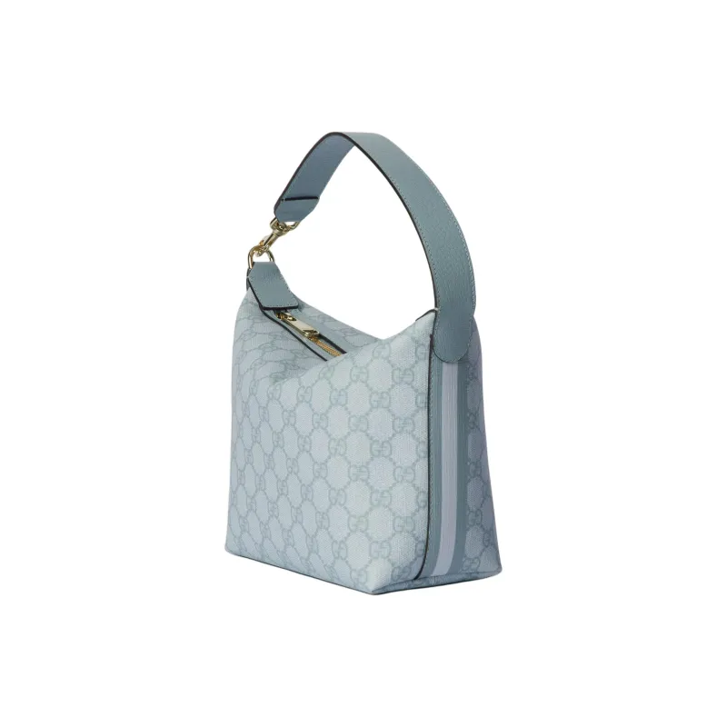 GUCCI Ophidia Supreme Canvas Handbag Extra Mini Women's Gray Blue-1
