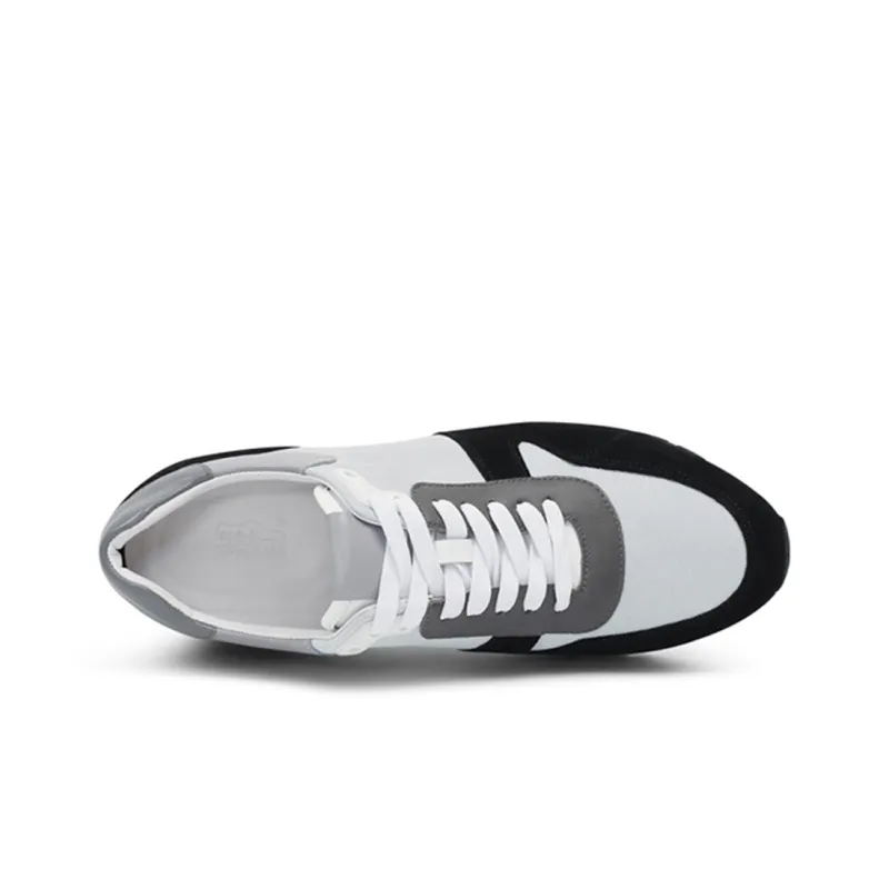 He Jinchang Anti Slip And Wear Resistant Lightweight Balance Skateboard Shoes Men's Black Gray-4