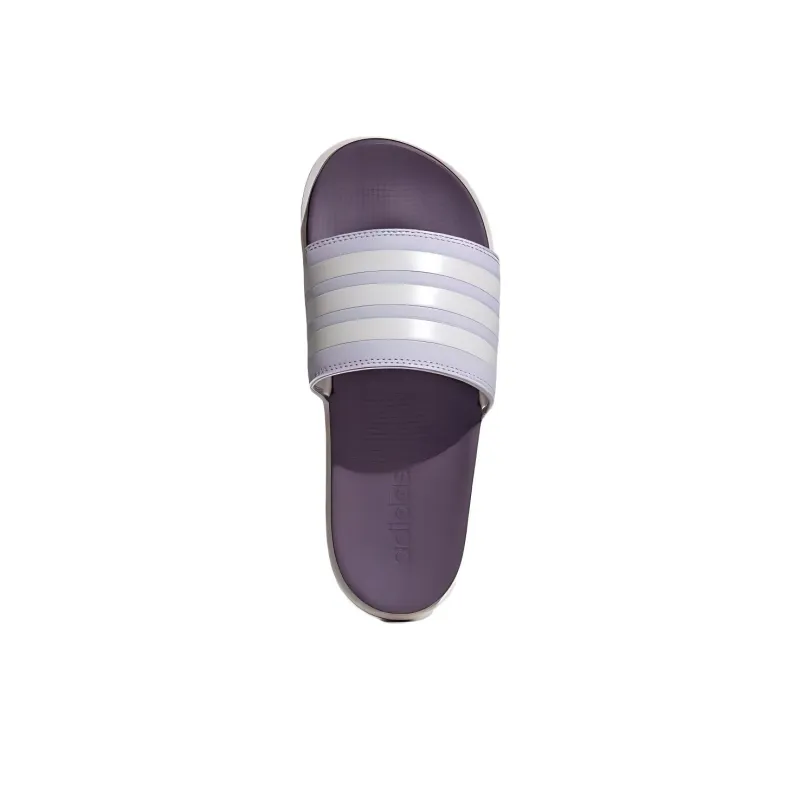 Adidas Adilette Platform Slides Silver Dawn Zero Metalic Shadow Violet Women's-4