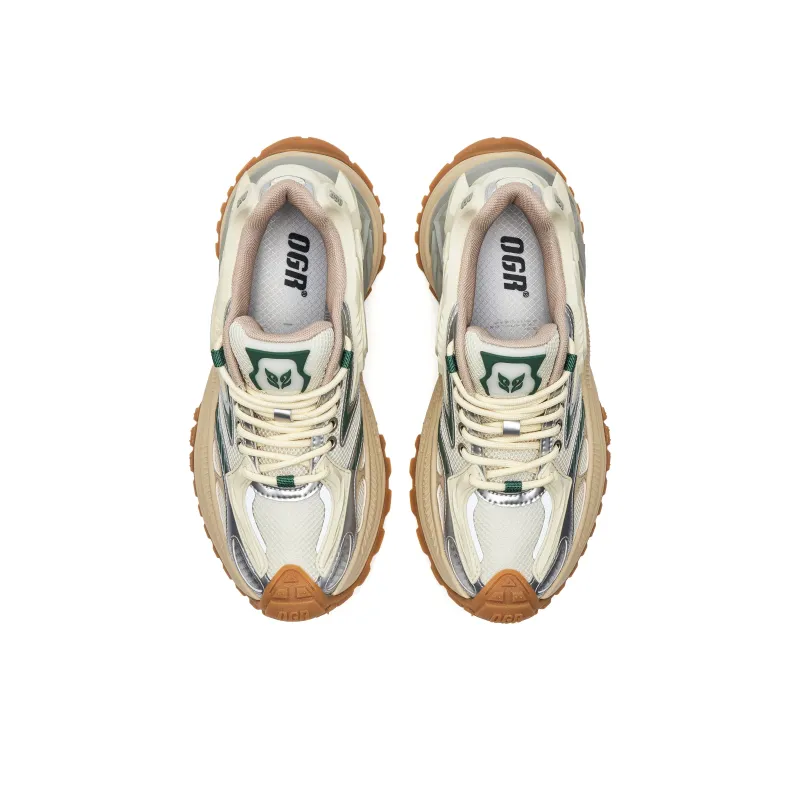 OGR Slip Resistant Low Top Running Shoes Unisex Nouveau Green-3