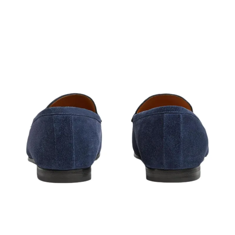 GUCCI Horsebit Loafers Men's Blue-4
