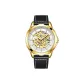 Gold Case White Dial Leather Strap