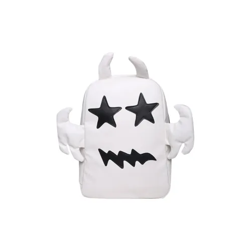 CARTELO Pu Double Shoulder Computer Backpack Regular Unisex White Black