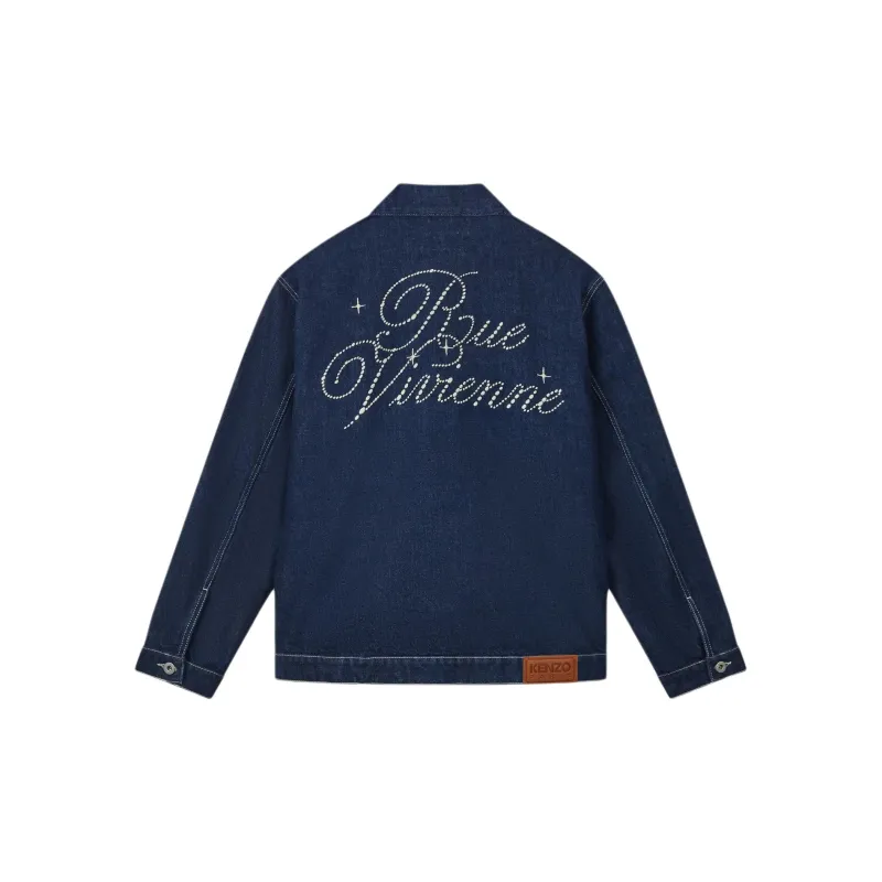 KENZO Japanese Denim Kimono Embroidered Jacket-1