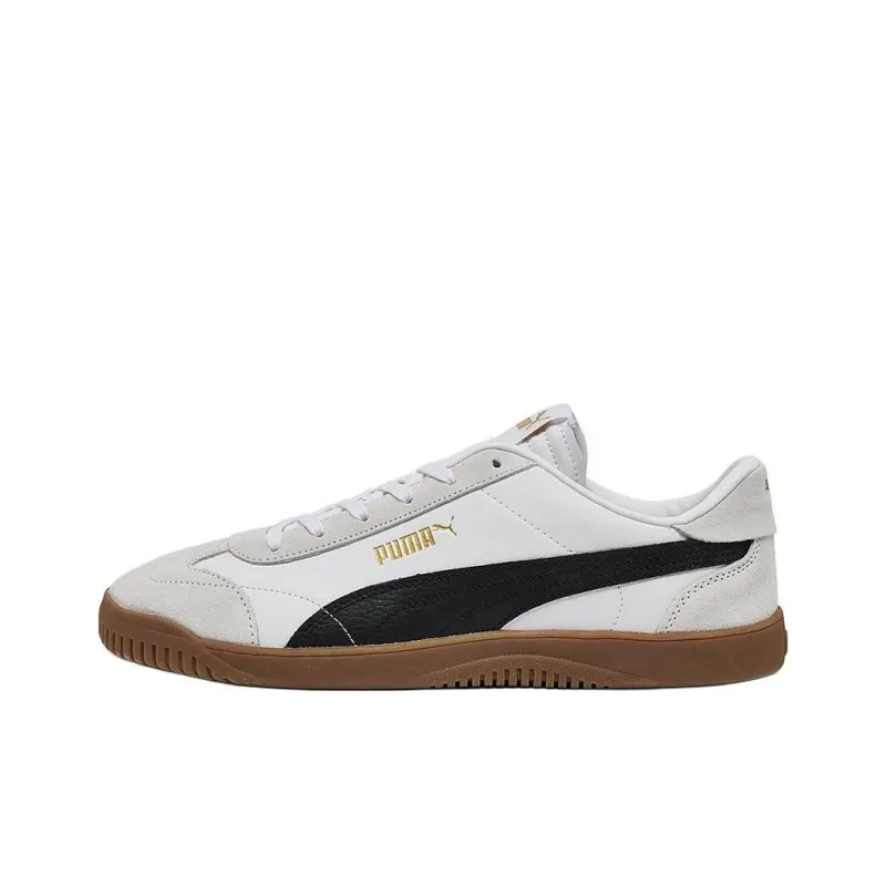 PUMA Club 5v5 Anti Slip Wear Resistant Low Top Casual Shoes Unisex White Black-0