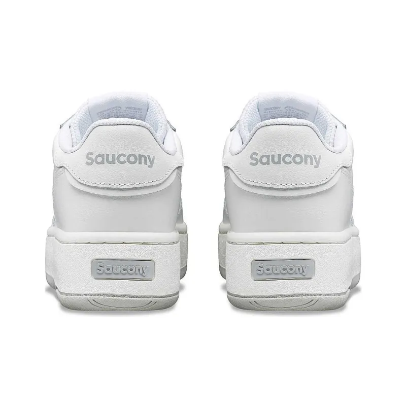 Saucony Jazz Court Platform Slip Resistant Height Increasing Low Top Skateboard Shoes Women's White-3
