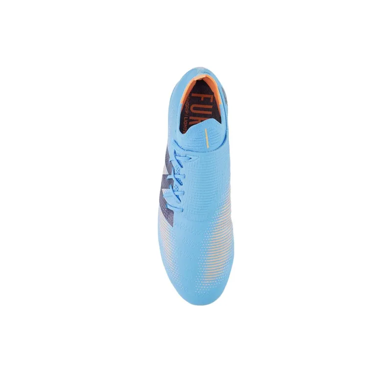 New Balance Furon V7 HG Rubber Short Studs Anti Slip Wear Resistant Soccer Shoes Unisex Blue-4
