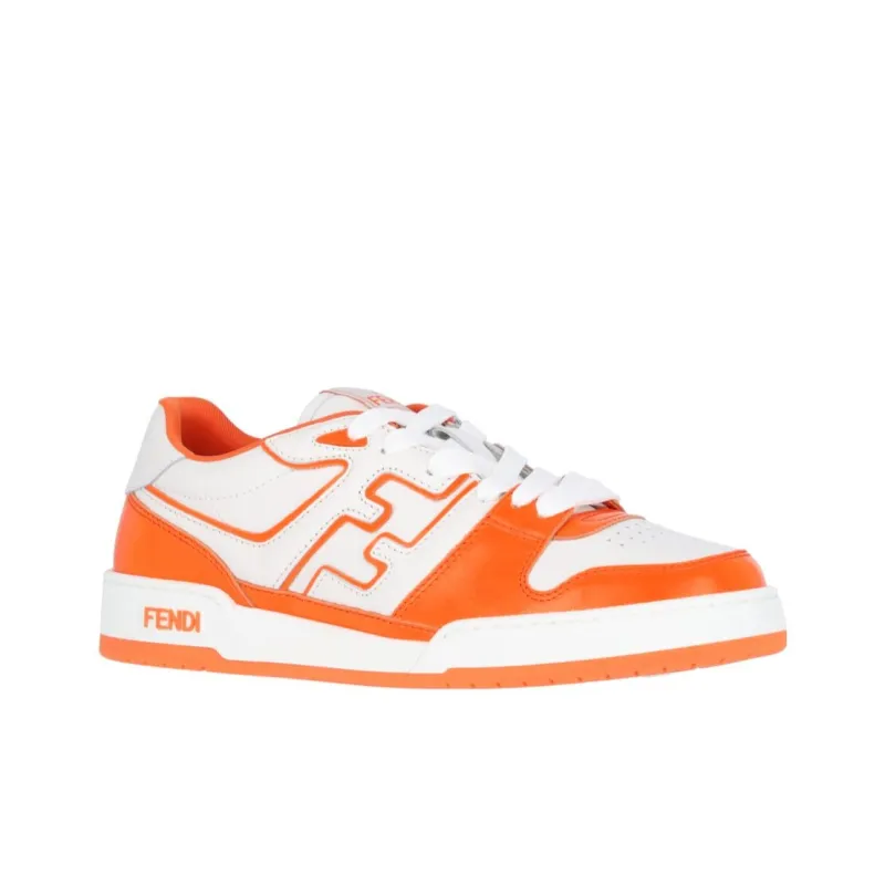 FENDI Round Toe Low Top Panelled Sneakers-2