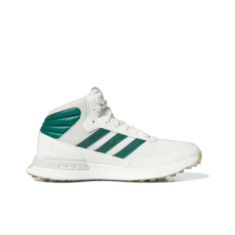 Adidas S2G 24 Anti Slip Wear Resistant Mid Top Golf Shoes Unisex White Green-1