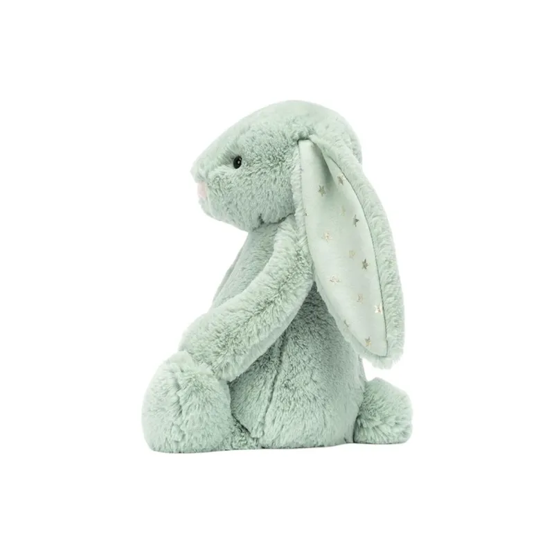 JELLYCAT Bunny Collection Shy Light Green Star Bunny Dolls Plush Doll 18cm/32cm Height-2