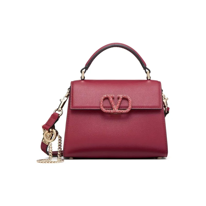 Valentino Mini VSling Leather Tote Bag-0