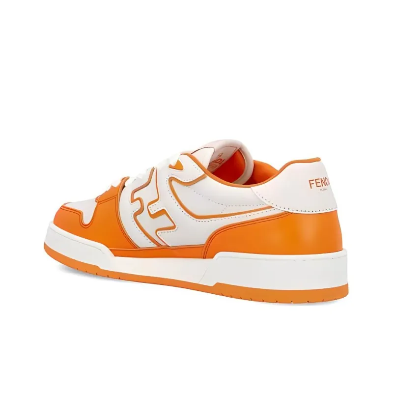 FENDI Round Toe Low Top Panelled Sneakers-4