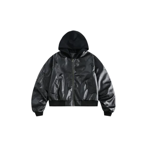 After Home Party Leather Jackets Unisex Black