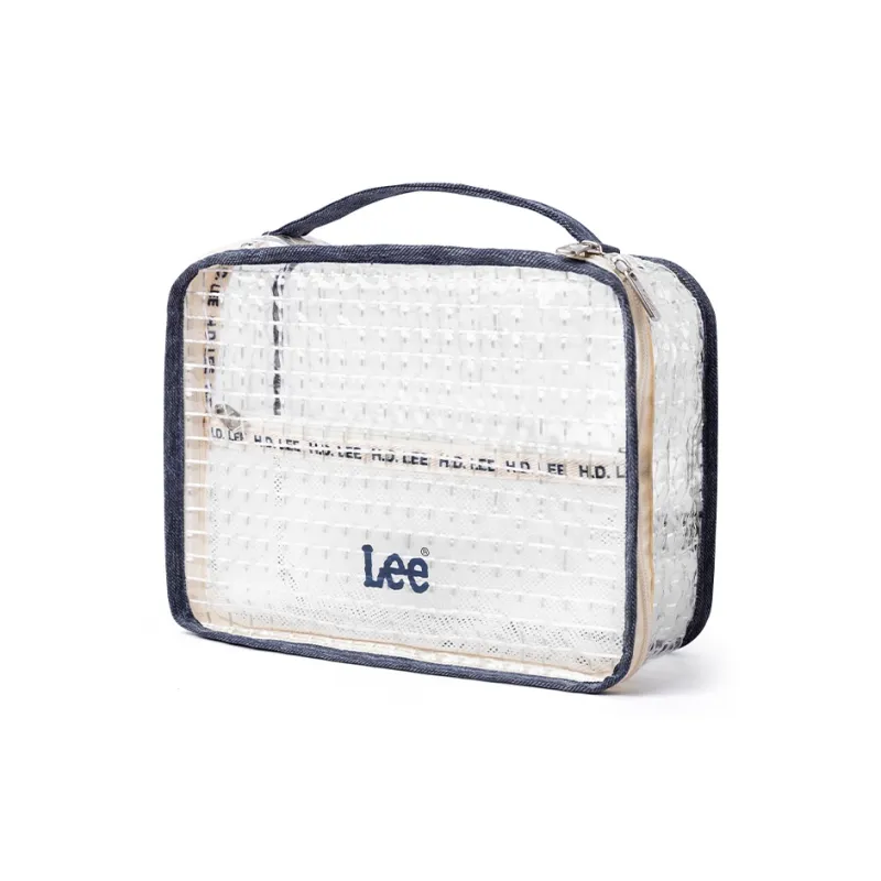 Lee PVC Storage Bag Handbag Toiletry Bag Makeup Bag Regular Women's Denim Blue-1