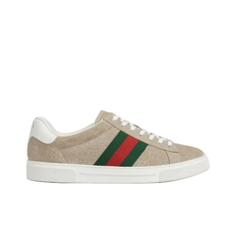 GUCCI Ace Sneaker 'GG Oatmeal Suede'-1