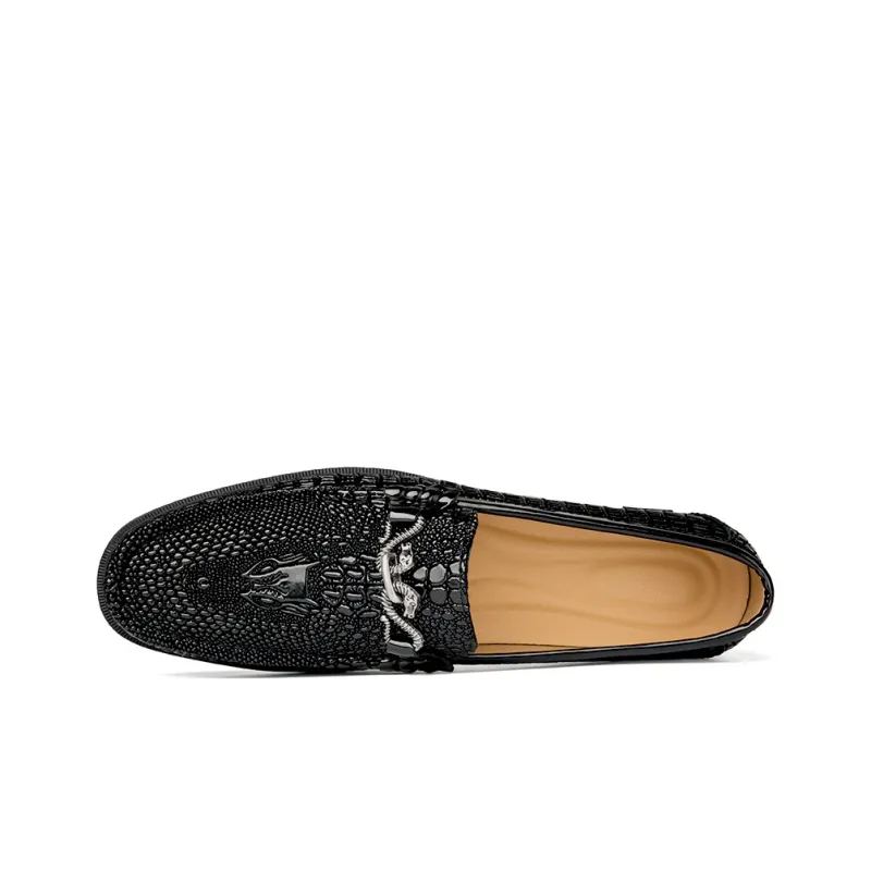 LAORENTOU Dress Shoes Men Low Top Black/Burgundy-2
