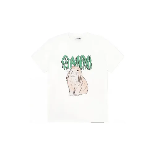 GANNI T-Shirts Women's White