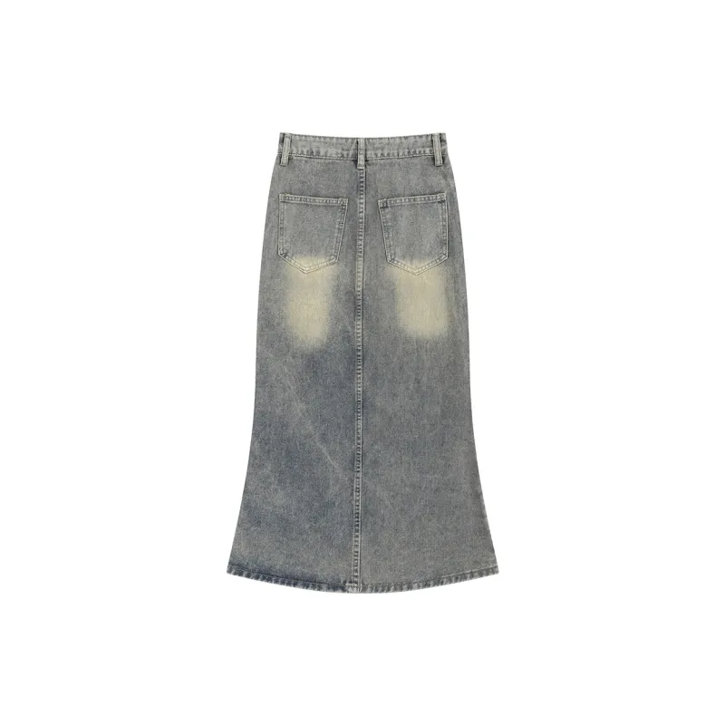 Garbege Denim Long Skirts Women's-1