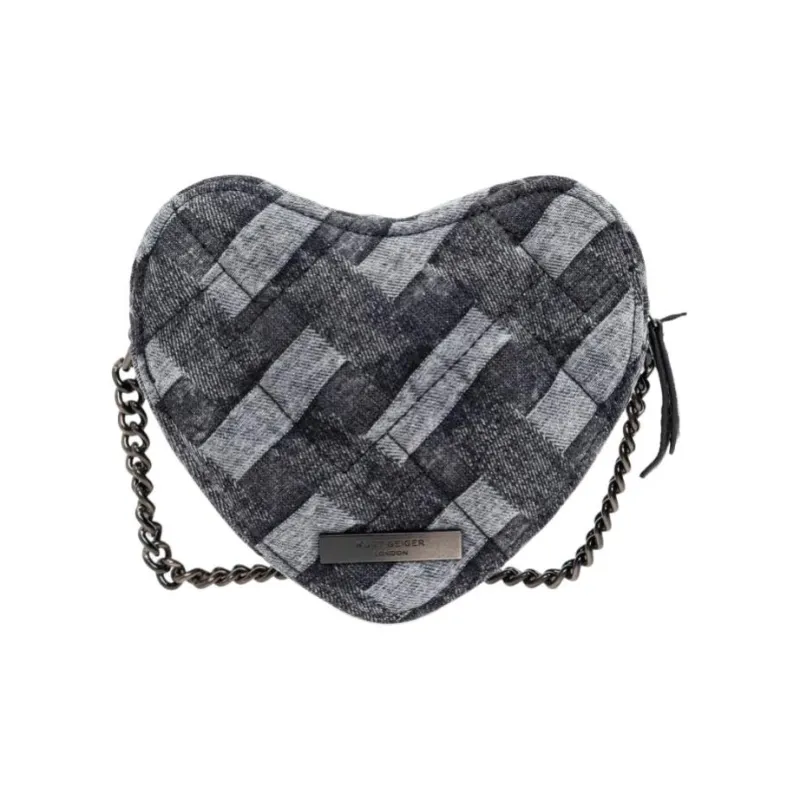 Kurt Geiger London Denim Crossbody Bag Shoulder Bag Women's Black-2
