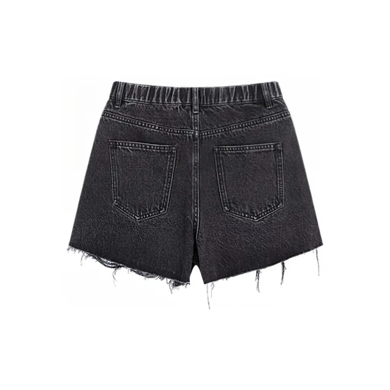 Broadcast Denim Shorts Women's Black-1