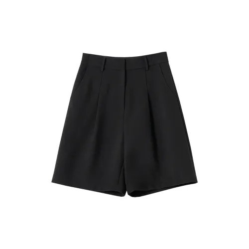 SOON FLOWER Casual Shorts Women's Black