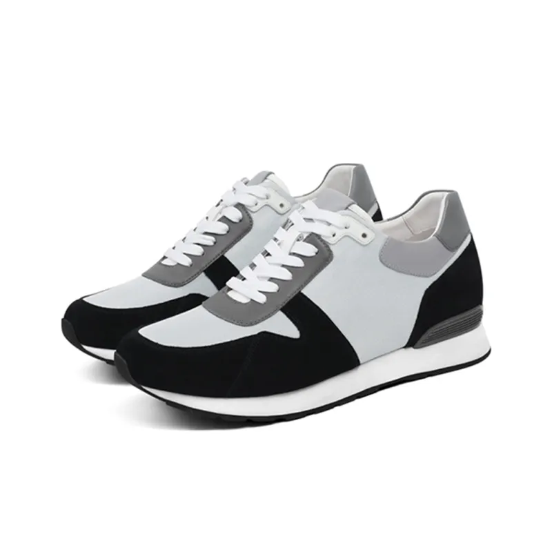 He Jinchang Anti Slip And Wear Resistant Lightweight Balance Skateboard Shoes Men's Black Gray-1