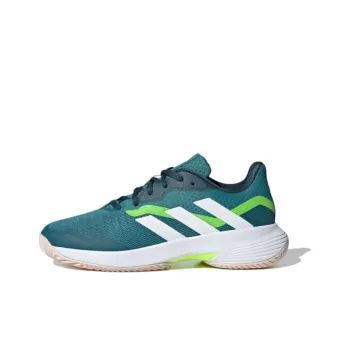 Adidas CourtJam Control Anti Slip Wear Resistant Low Top Tennis Shoes Women's Green White