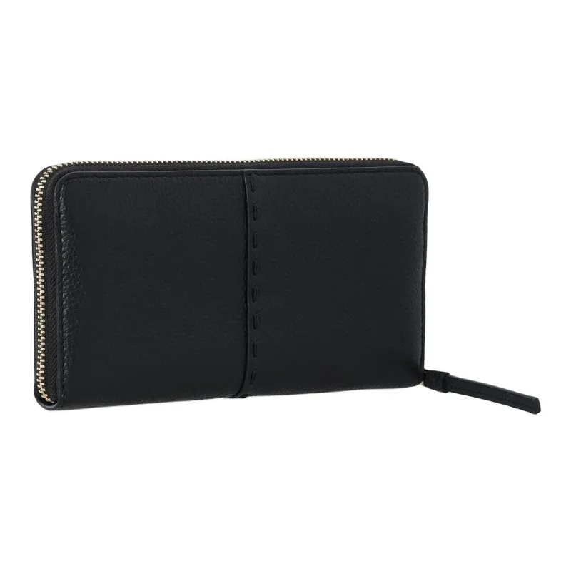 TORY BURCH Leather Card Holder Wallet Unisex Black-4