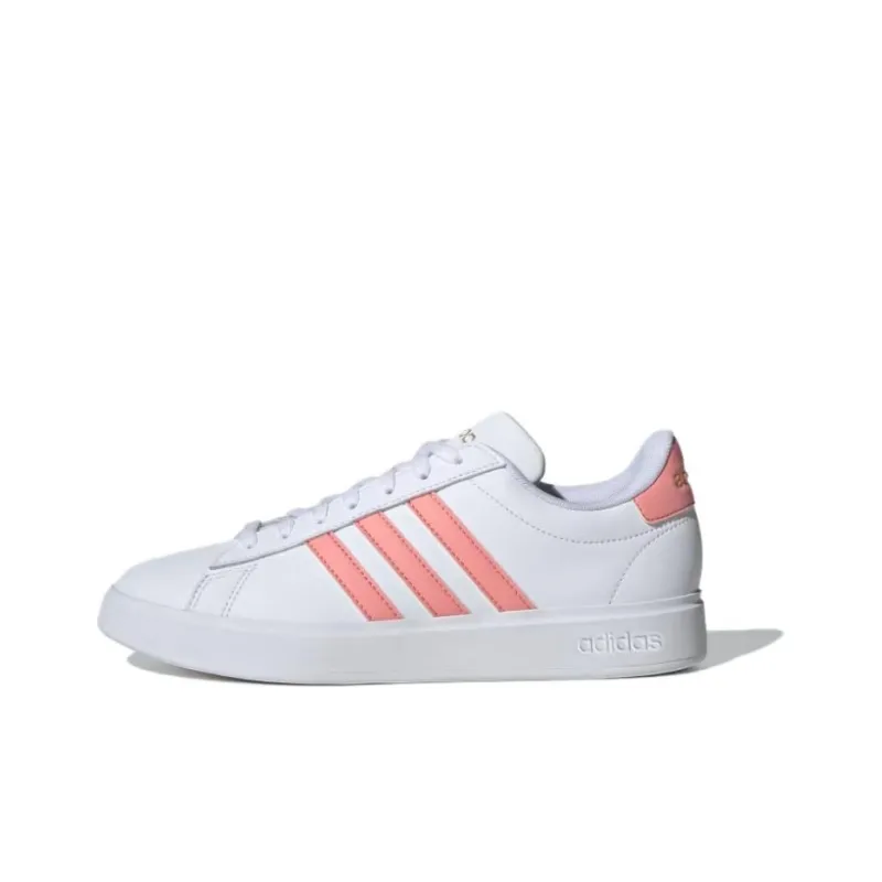 Adidas Grand Court Cloudfoam Lifestyle Court Comfort Cloud White Semi Pink Spark Gold Metallic Women's-0