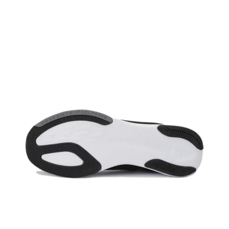 DESCENTE DELTA Abrasion Resistant Breathable Low Top Running Shoes Unisex Black White-4