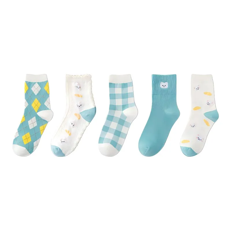 2323 Mid Calf Socks Women's 5 Pack-6