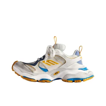 Balenciaga Low Top Chunky Sneakers Men's White Blue Orange