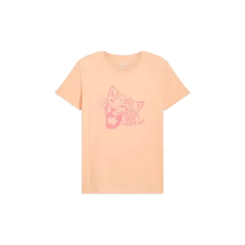 PUMA T-Shirts Women's Peach Foam