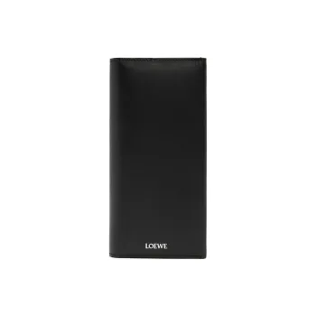 LOEWE Napa Calf Leather Wallet Men's Black & Dark Khaki