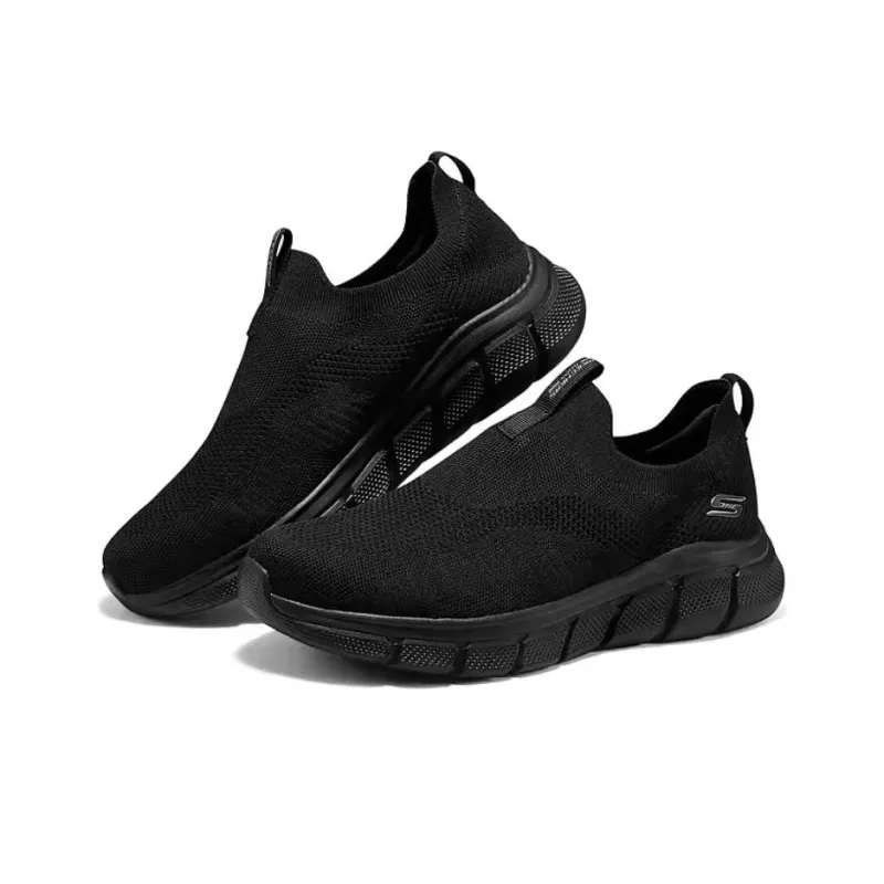 Skechers Bob's Anti Slip Wear Resistant Low Top Casual Shoes Men's Black-1