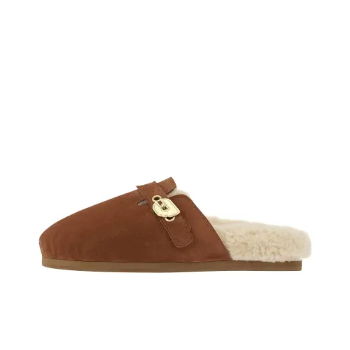 ANCIENT GREEK SANDALS Wrap-toe Slippers Women's Rusty Red