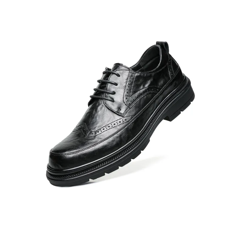 PTLS Dress Shoes Men Low Top Black-1